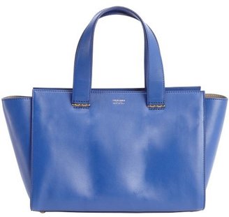 Giorgio Armani royal blue leather logo stamp top hand bag
