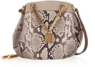 Chloé Camille medium python and leather shoulder bag