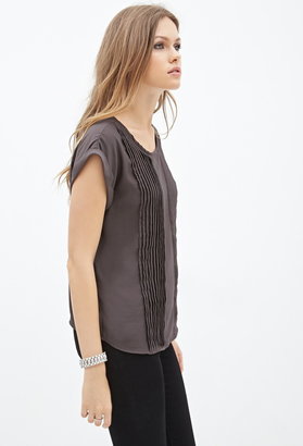 Forever 21 Woven Pintucked Blouse