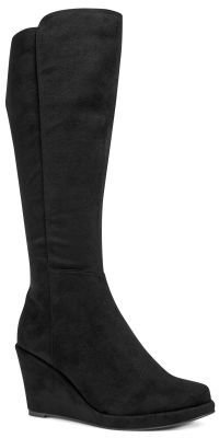 Next Black Wedge Long Boots