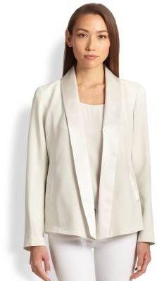 Eileen Fisher Silk Shawl-Collar Jacket
