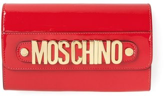 Moschino logo plaque wallet