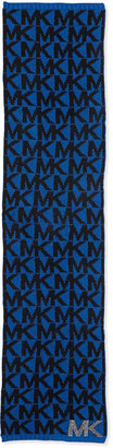 MICHAEL Michael Kors Logo Scarf with Pin-Dot Stud Detail, Amalfi Blue