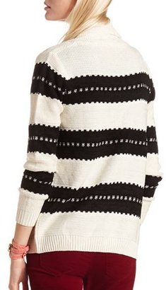 Charlotte Russe Thick Stripe Knit Cardigan