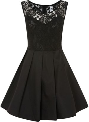 House of Fraser True Decadence Lace and pleat prom dress