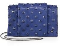 Halston Pyramid-Embossed Leather Chain Wallet
