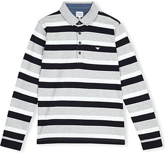 Armani Junior Striped long-sleeve polo shirt 10-16 years - for Men