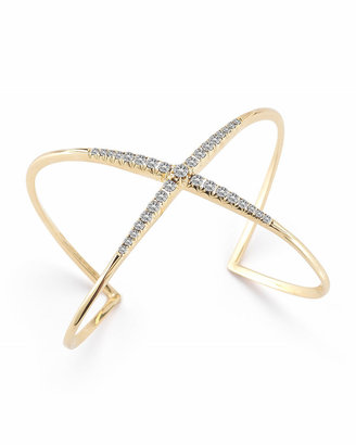 Elizabeth and James Windrose Pave White Topaz Cuff