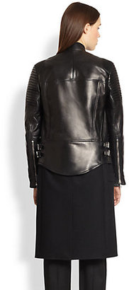 Givenchy Leather & Wool Biker Coat