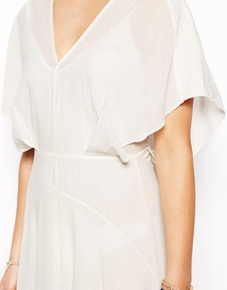 ASOS PETITE Exclusive Premium Caftan Maxi Dress with Kimono Sleeve