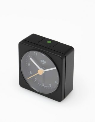 Braun Square Alarm Clock In Black