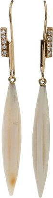 MONIQUE PEAN Fossilized Ivory Cone Earrings