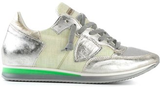 Philippe Model metallic lace-up sneakers