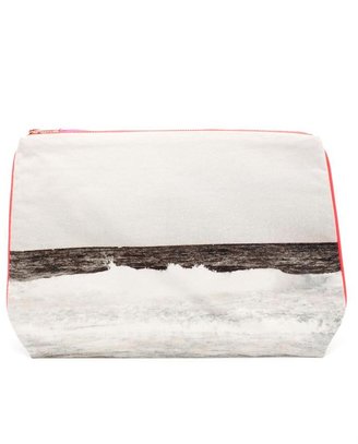 Dezso ‘Tulum Wave’ Cotton Canvas Pouch Clutch