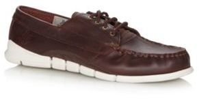 Skechers GOrun Brown leather 'Go Bionic Brizo' lace up shoes
