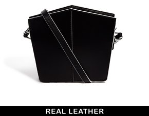 ASOS Leather Hexagonal Cross Body Bag