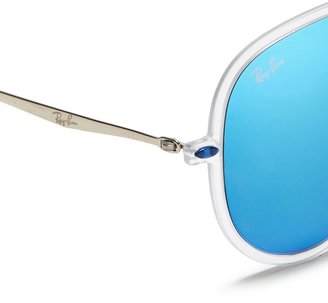 Ray-Ban 'Light Ray' matte acetate aviator mirror sunglasses
