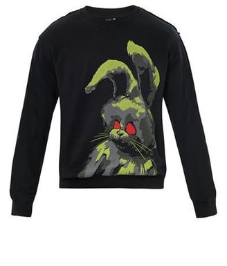 McQ Neon Bunny cotton sweatshirt