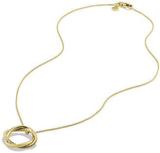 David Yurman Infinity Small Pendant Necklace in Gold