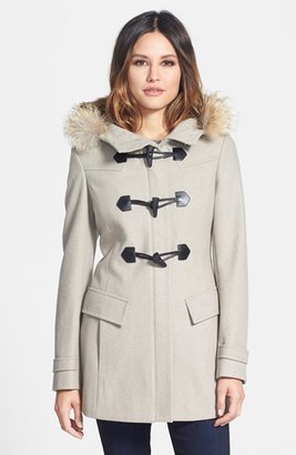 Marc New York 1609 Marc New York by Andrew Marc Marc New York 'Erin' Genuine Coyote Trim Duffle Coat (Online Only)