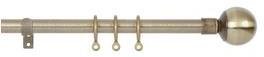 19mm Extendable Metal Curtain Pole Set With Ball Finials - 170-300 Mm