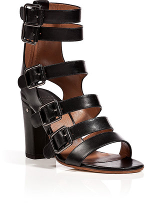 Laurence Dacade Buckled Strappy Leather Sandals in Black