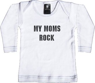 Rebel Ink Baby 374wls1824 My Moms Rock - 18-24 Months - White Long Sleeve Tee Shirt