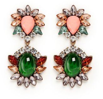 Kenneth Jay Lane Crystal and stone drop earrings