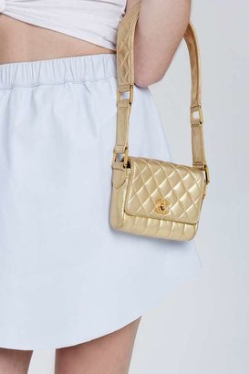 Nasty Gal Vintage Chanel Gold Quilted Leather Bag