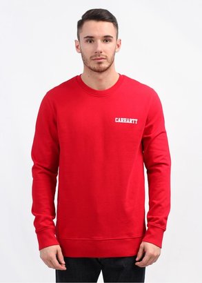 Carhartt College Script Sweater - Red / White