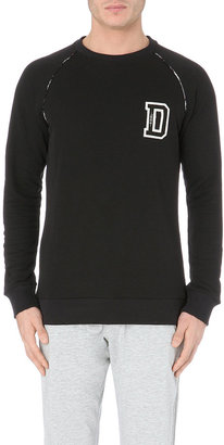 Diesel Checked Seam Logo Jersey Sweatshirt - for Men