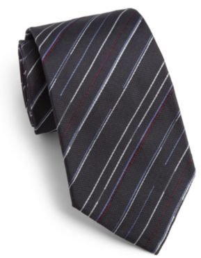 Armani Collezioni Diagonal Striped Silk Tie