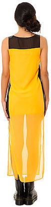 Dimepiece LA The Sheer Maxi Dress in Orange