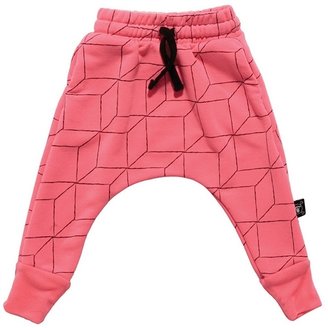 Nununu - Grid Baggy Pants - Neon Pink