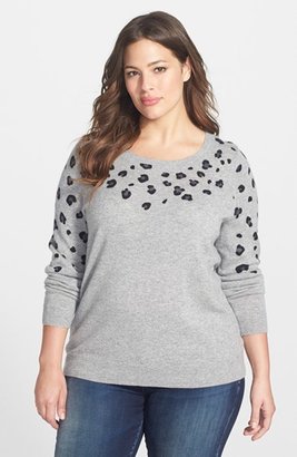 Halogen Cashmere Crewneck Sweater (Plus Size)