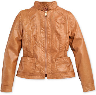 Hawke & Co Girls' Faux-Leather Jacket
