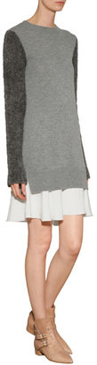 Victoria Beckham Victoria, Merino-Cashmere Contrast Sleeve Dress