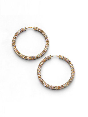 Adriana Orsini Pavé Crystal Luxe Hoop Earrings/1.5"