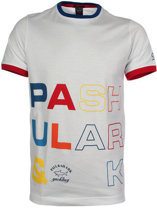 Paul & Shark White Logo Crew Neck T-Shirt