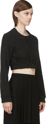 Comme des Garcons Charcoal Grey Wool Cropped Cardigan