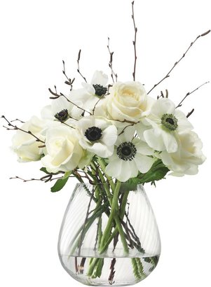 LSA International Flower Texture Table Bouquet Vase Twist Optic