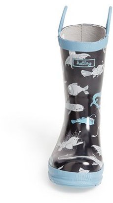 Hatley 'Deep Sea Creatures' Print Waterproof Rain Boot (Walker & Toddler)