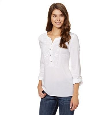 Mantaray Off white embroidered blouse