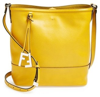 Fendi Leather Bucket Crossbody Bag