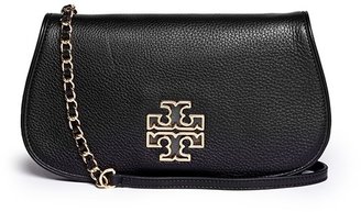 Tory Burch 'Britton' pebbled leather clutch
