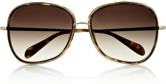 Oliver Peoples Emely square-frame acetate and metal sunglasses