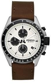 Fossil Decker Chronograph Brown Leather Strap Mens Watch