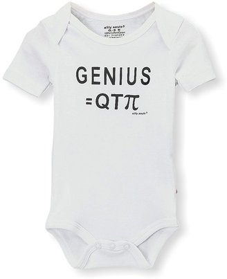 Silly Souls Genius = QT(pi) Onsie 3 - 6 Months White