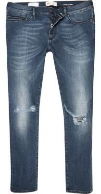 River Island Mid wash distressed Danny superskinny jeans