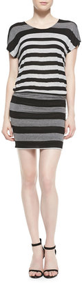Soft Joie Brix Striped Jersey Short-Sleeve Dress